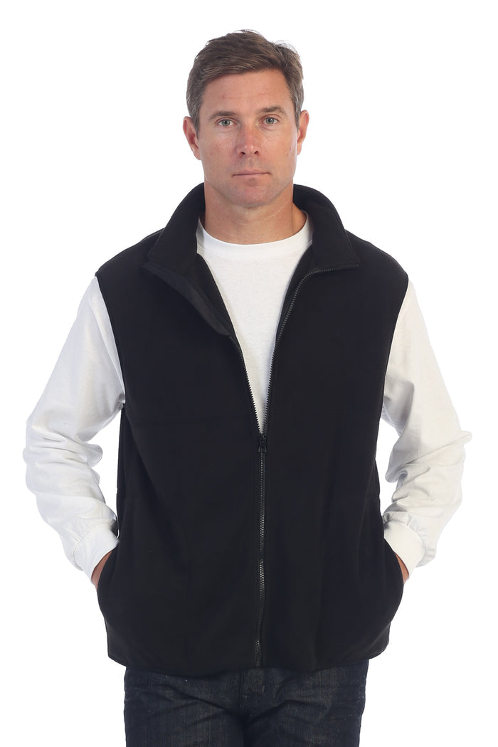 Men's Full Zipper Polar Fleece Vest
