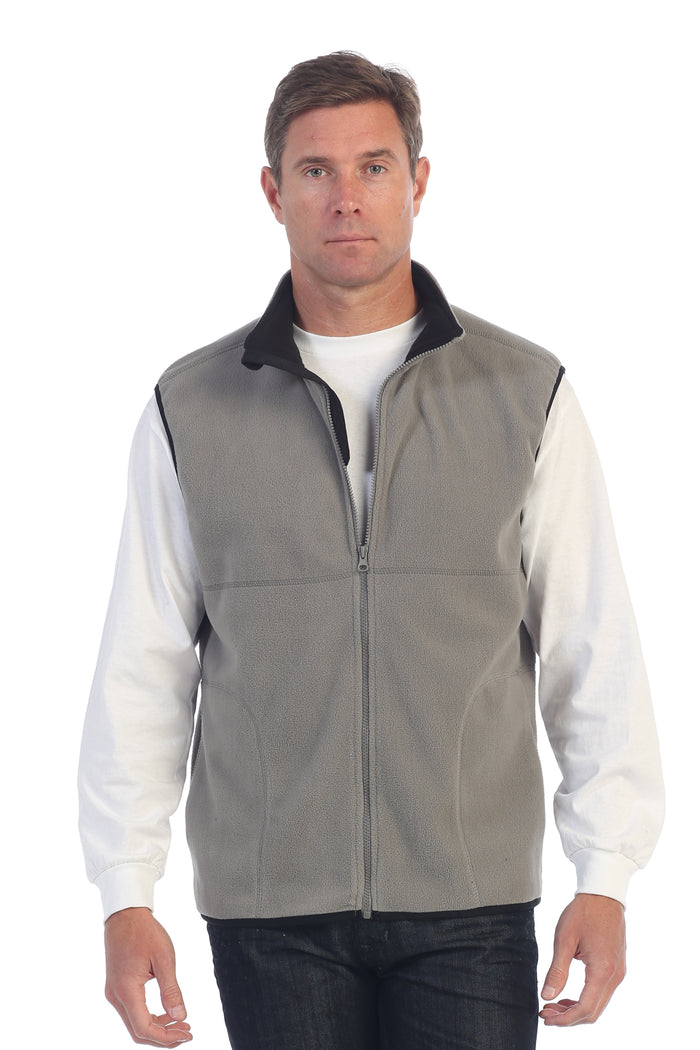Men's Full Zipper Polar Fleece Vest