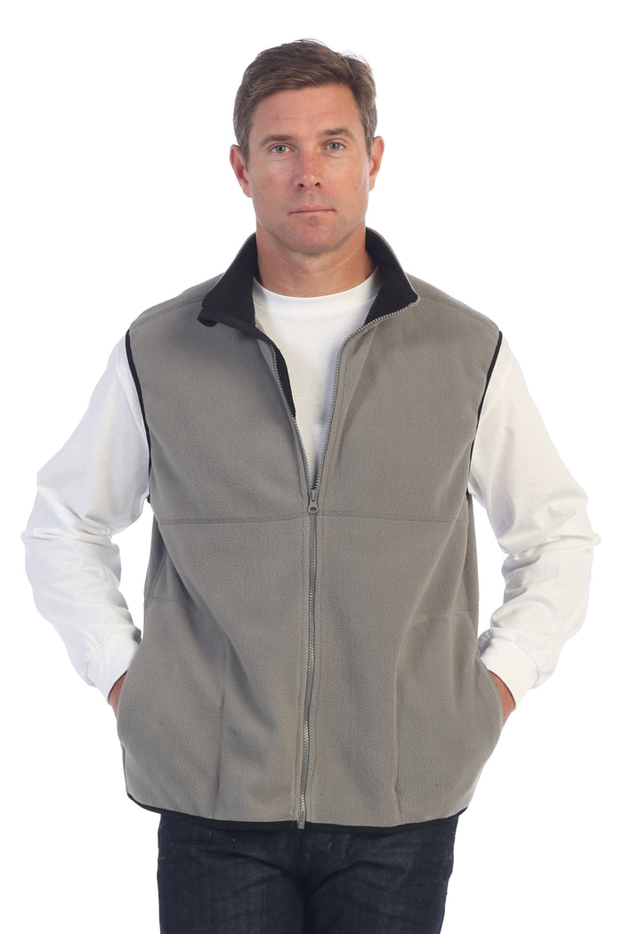 Men's Full Zipper Polar Fleece Vest