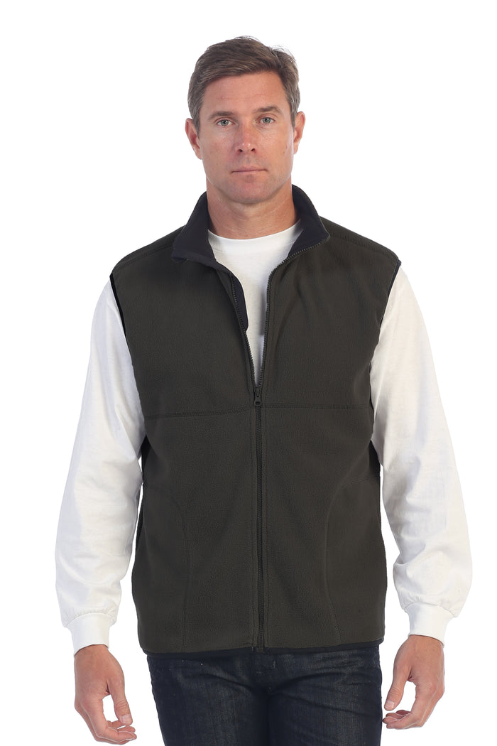 Men's Full Zipper Polar Fleece Vest