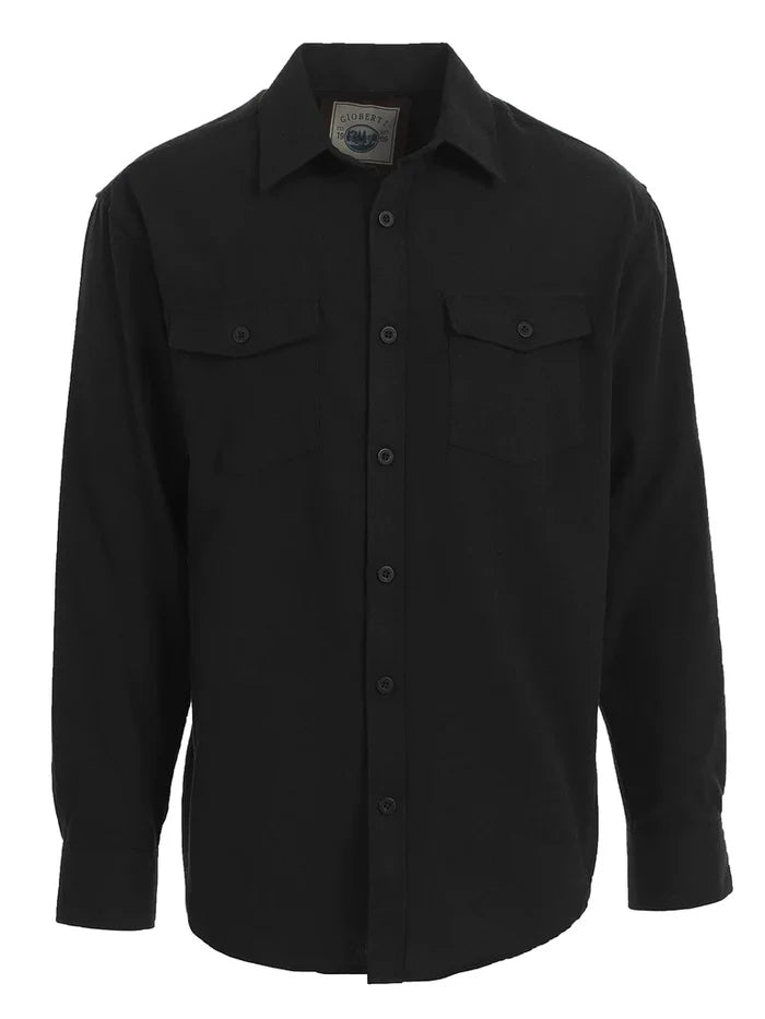 Men's Long Sleeve Plaid Flannel Shirt with pocket-B