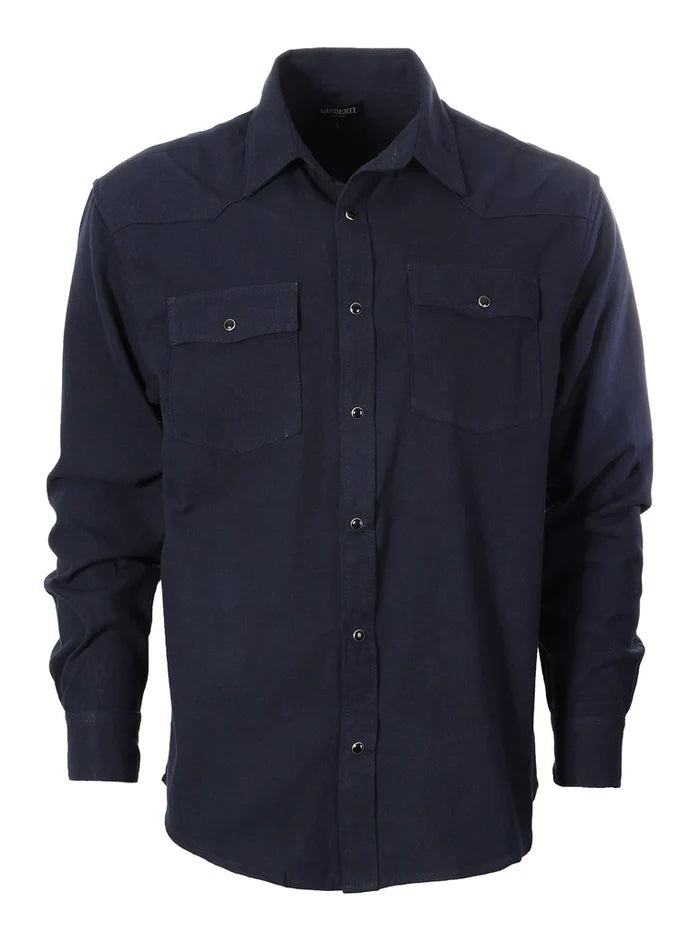 Men's Long Sleeve Plaid Flannel Shirt with pocket-B
