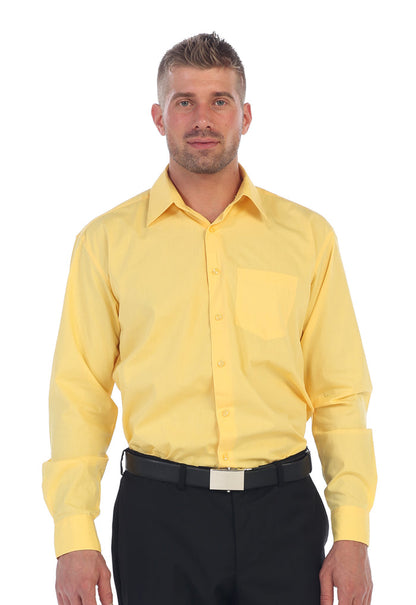 Men's Long Sleeve Solid Dress Shirt