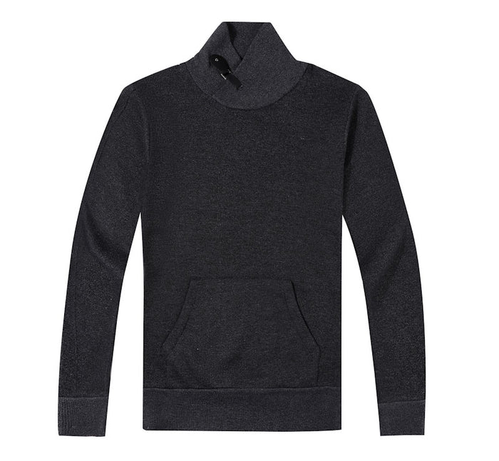 MEN'S LONG SLEEVE TURTLENECK COLLAR PULLOVER KNITTED SWEATER