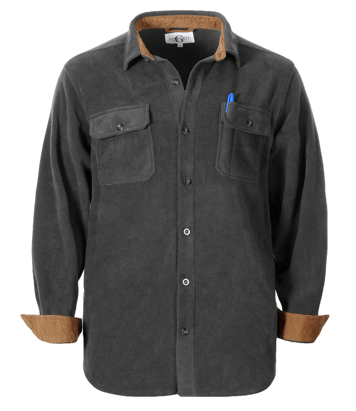 MEN'S NAVIGATOR FLEECE SHIRT WITH CORDUROY CONTRAST