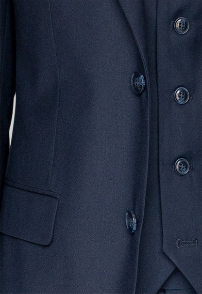 Men's Navy Notched Lapel Suit Slim Fit (3 PCS)