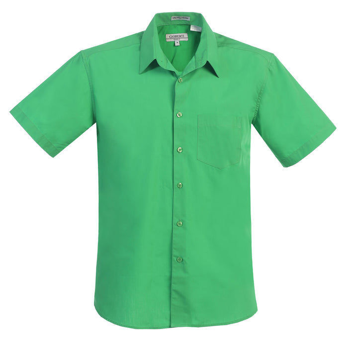 Men's Short Sleeve Solid Dress Shirt