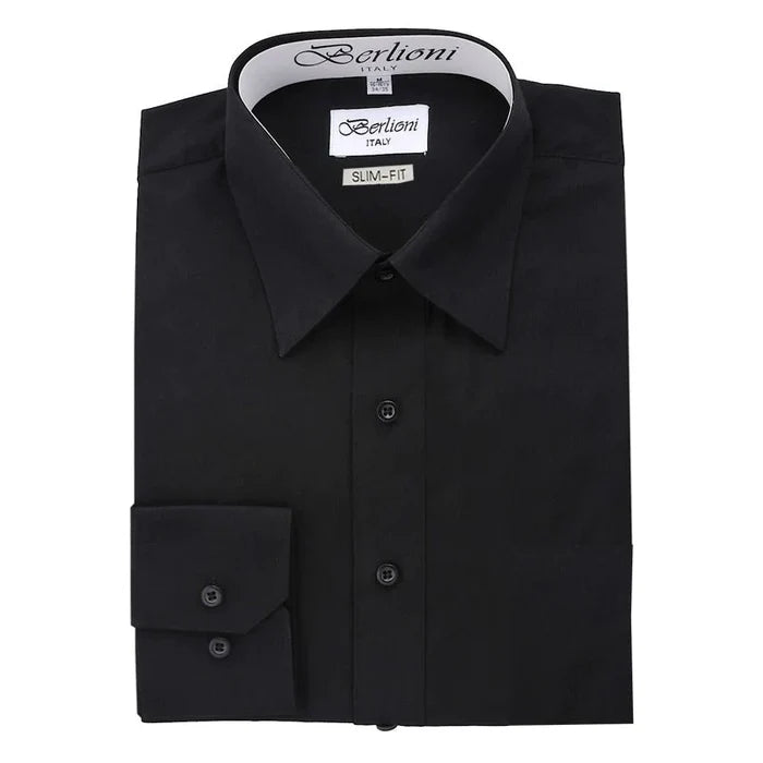 Men's slim-fit dress shirt