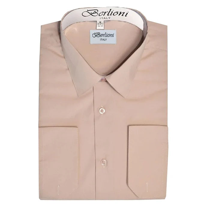 MEN'S SOLID FRENCH CONVERTIBLE SHIRT