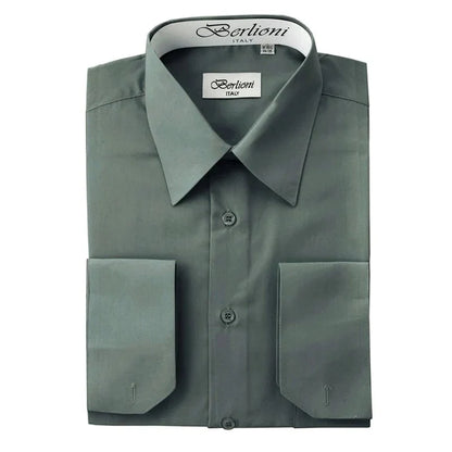 MEN'S SOLID FRENCH CONVERTIBLE SHIRT