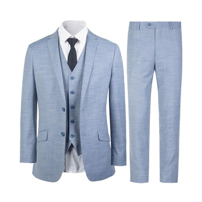 Men's Solid Suit Slim Fit (3 PCS)