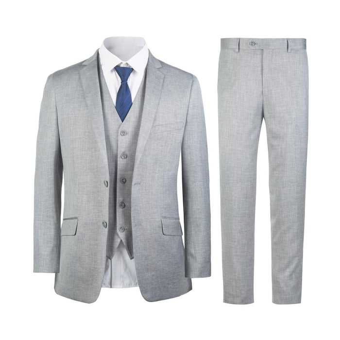 Men's Solid Suit Slim Fit (3 PCS)