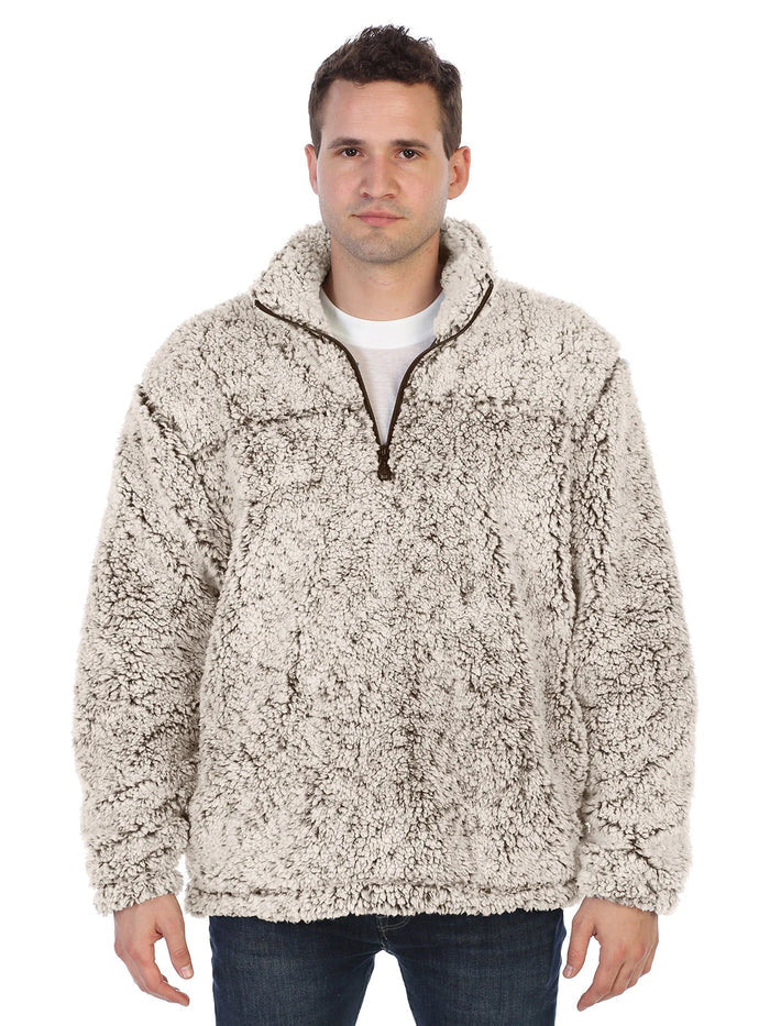 Men's Super Soft Sherpa Half Zip Pullover Sweater