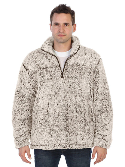 Men's Super Soft Sherpa Half Zip Pullover Sweater