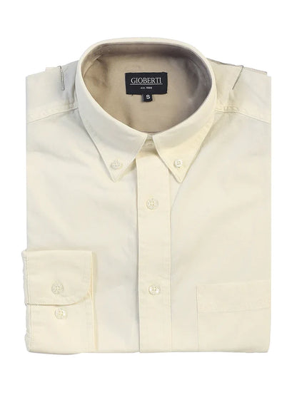 MEN'S TWILL SHIRT W/ CONTRAST COLLAR