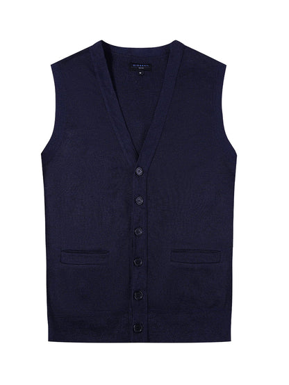 Mens V-Neck Button Down Knitted Cardigan Vest