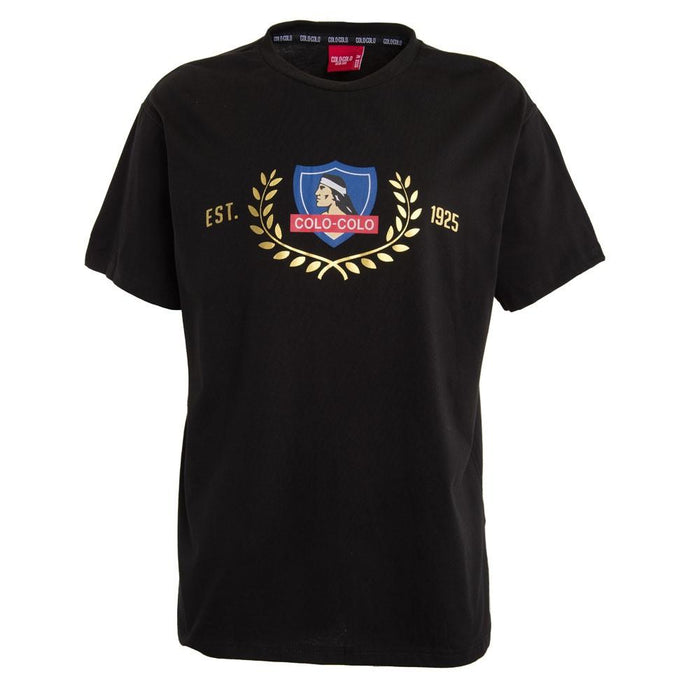 Polera Colo Colo Urbano Escudo Front Black