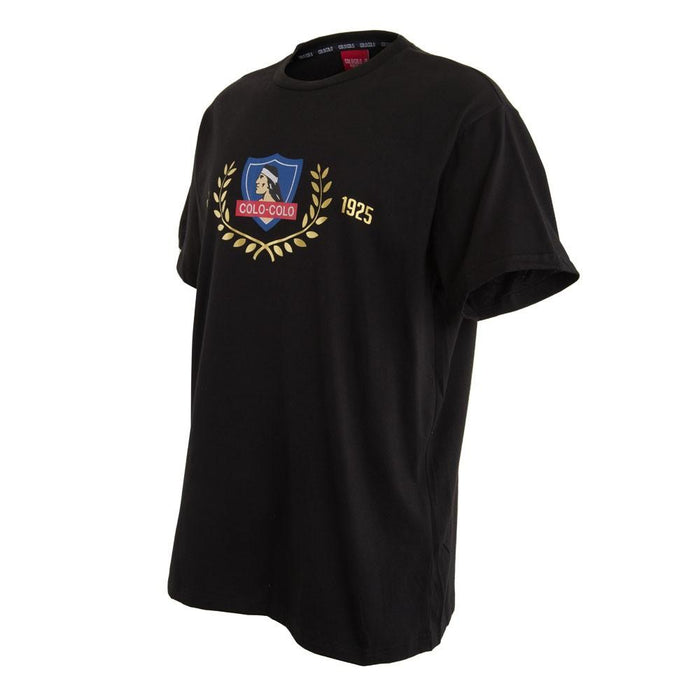 Polera Colo Colo Urbano Escudo Front Black