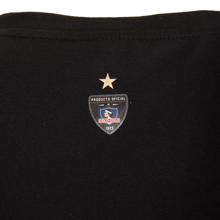 Polera Colo Colo Urbano Escudo Front Black
