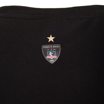 Polera Colo Colo Urbano Escudo Front Black
