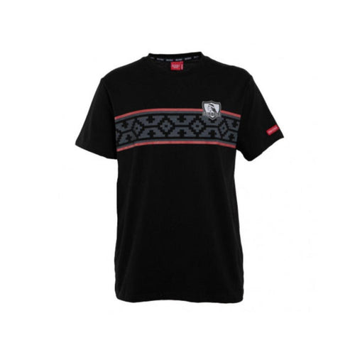Polera Colo Colo Urbano Negra diseños Gris