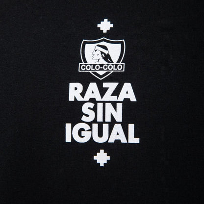 Polera Colo Colo Urbano Negro "Raza Sin Igual"