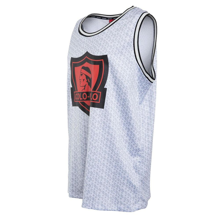 Polera Colo Colo Urbano tank «Escudo Rojo» Blanca