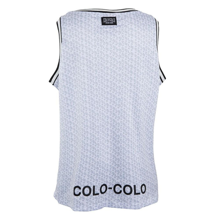 Polera Colo Colo Urbano tank «Escudo Rojo» Blanca