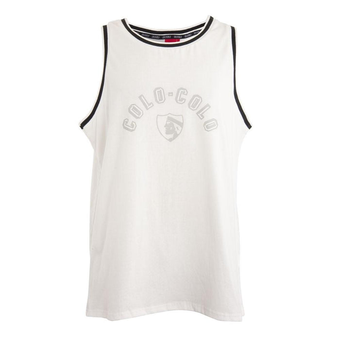 Polera Colo Colo Urbano tank "Trofeos Gris" Blanca