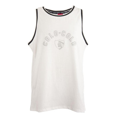 Polera Colo Colo Urbano tank "Trofeos Gris" Blanca