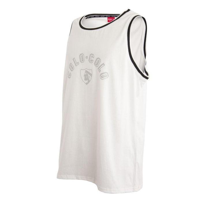 Polera Colo Colo Urbano tank "Trofeos Gris" Blanca