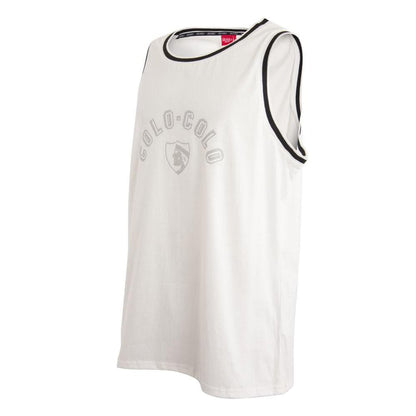 Polera Colo Colo Urbano tank "Trofeos Gris" Blanca