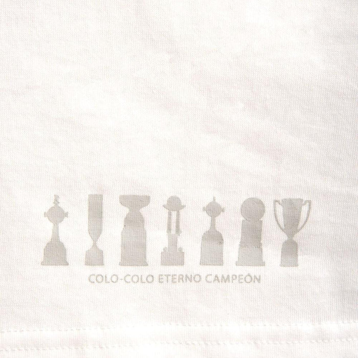 Polera Colo Colo Urbano tank "Trofeos Gris" Blanca