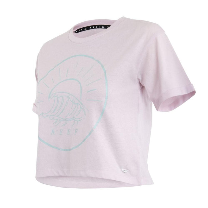 Polera Kids Crop Top Pink Wave