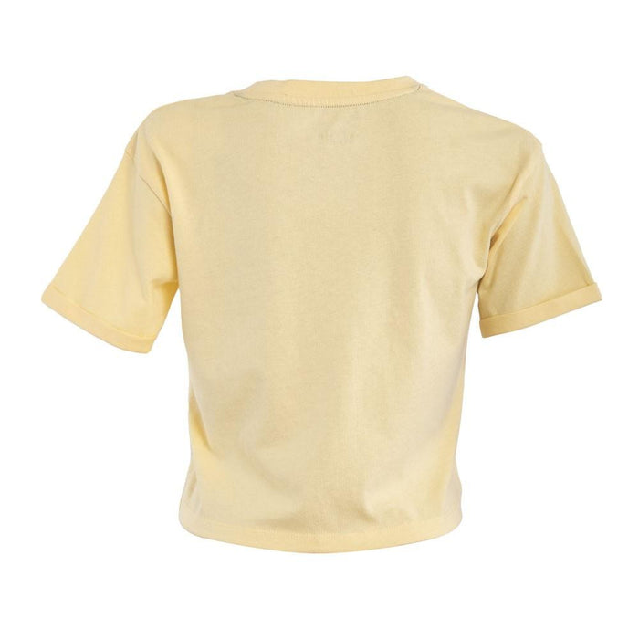 Polera Kids Crop Top Yellow Wave