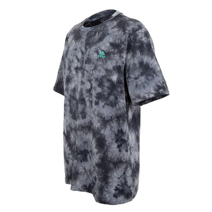Polera Manga Corta Tie Dye Black Grey Green