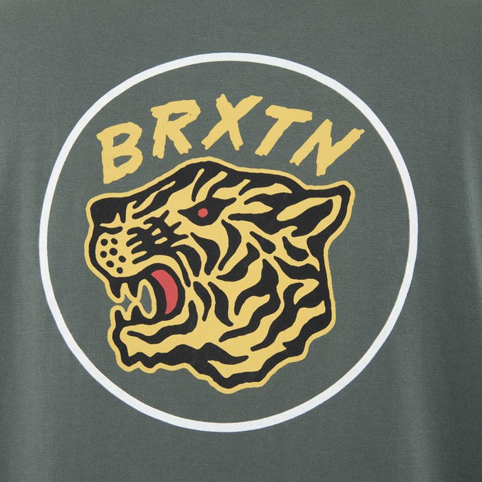 Polera Men Dark Green Tiger Logo