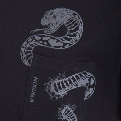 Polera Men Snake Pocket Black