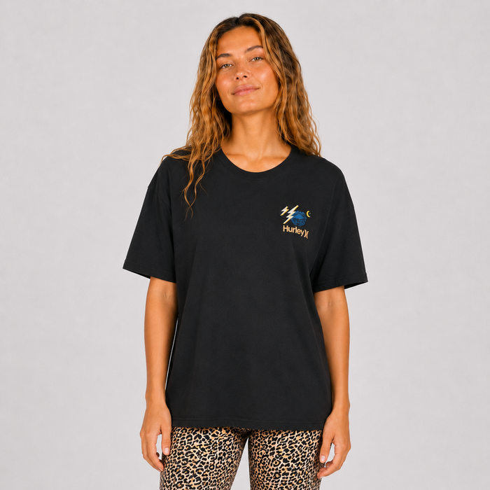 Polera Shroomed Boyfriend Tee Caviar