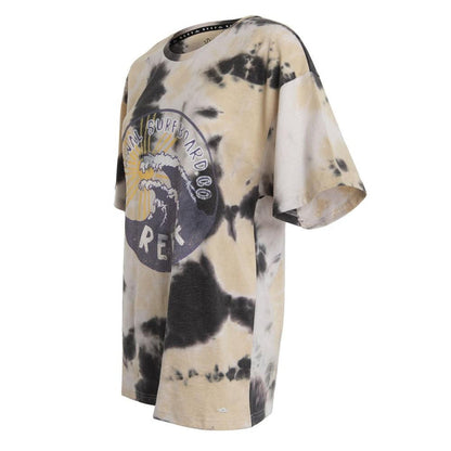 Polera Women Oversize Tie Dye Grey Black