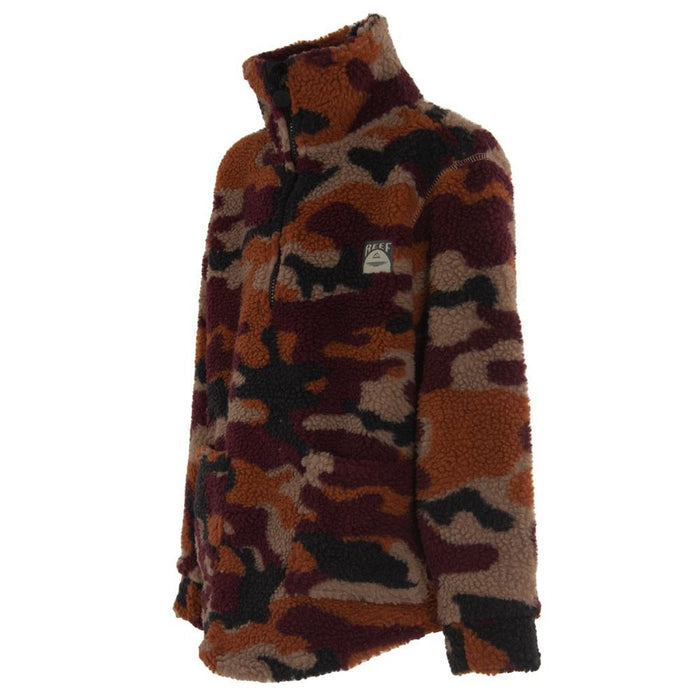 Poleron Boys Brown Camo Half Zip
