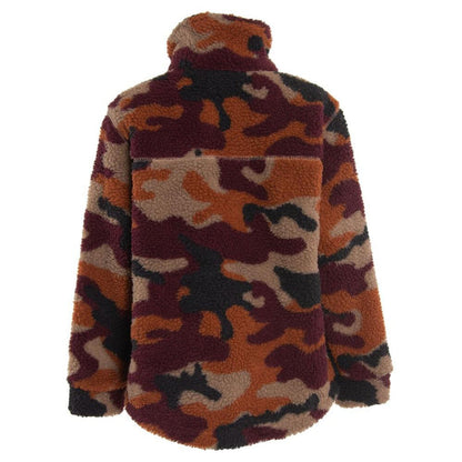 Poleron Boys Brown Camo Half Zip