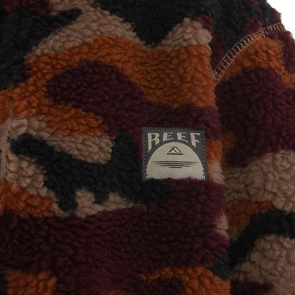 Poleron Boys Brown Camo Half Zip