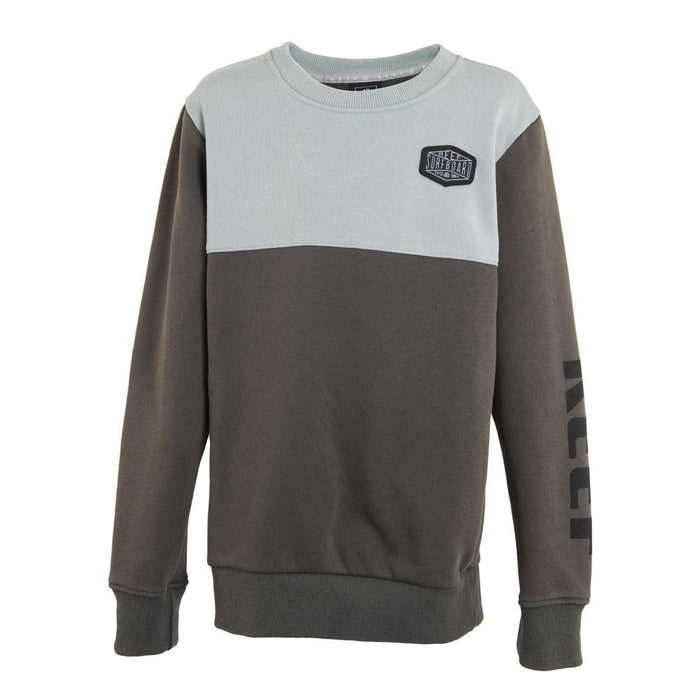 Poleron Boys Crew Grey Turq