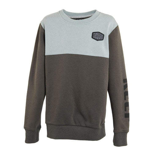 Poleron Boys Crew Grey Turq