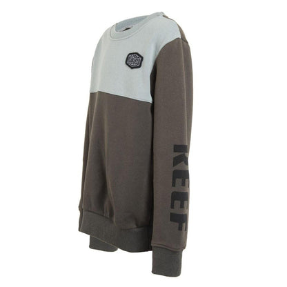 Poleron Boys Crew Grey Turq