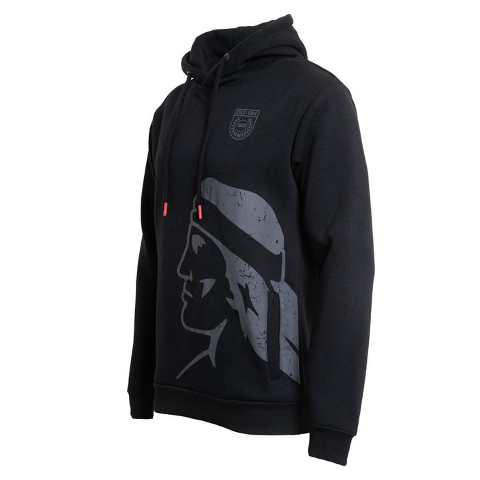 Poleron Colo Colo Urbano Hoodie Negro Cacique Gris