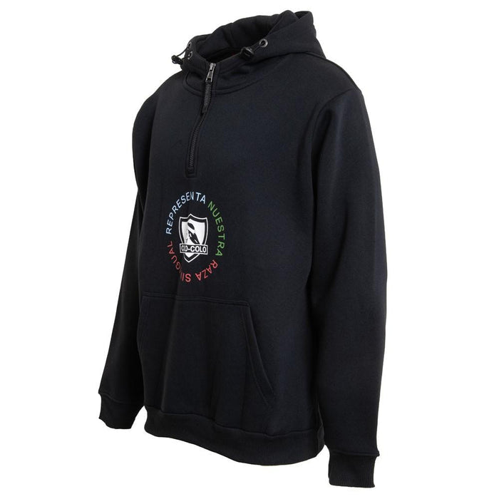 Poleron Colo Colo Urbano Hoodie "Nuestra Raza Sin Igual" Negro