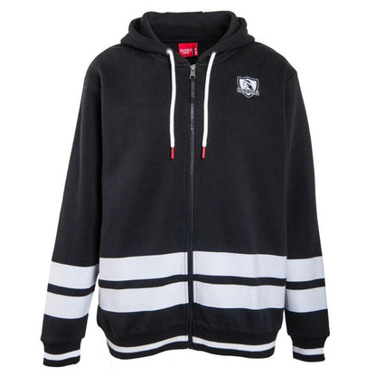 Poleron Colo Colo Urbano Zipper Negro Blanco