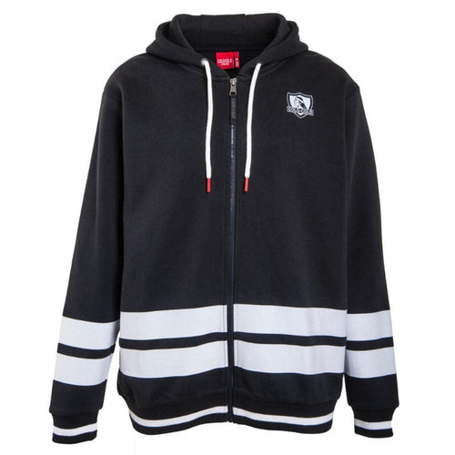 Poleron Colo Colo Urbano Zipper Negro Blanco